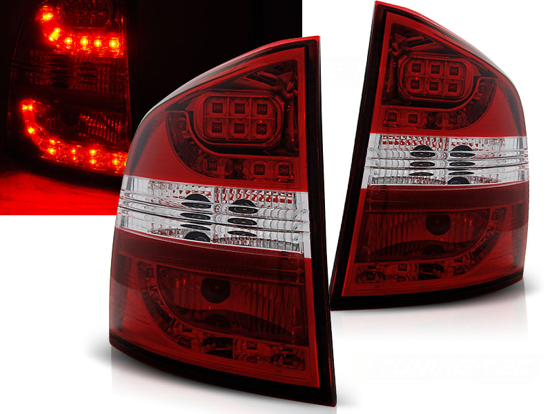 Zadné svetlá Škoda Octavia 2 Kombi 04-12 LED Red White
