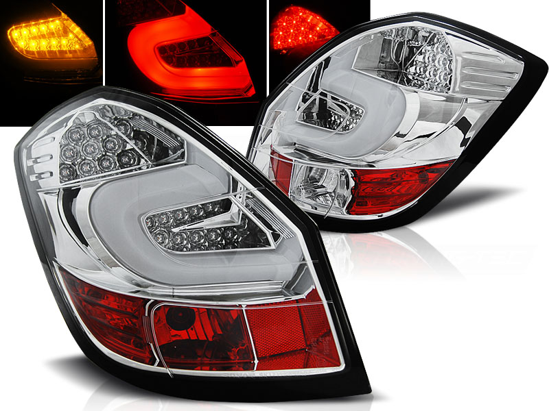 Zadné svetlá Škoda Fabia 2 Hatchback LED BAR Chrome
