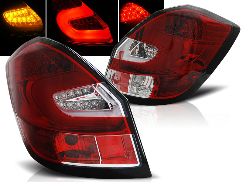 Zadné svetlá Škoda Fabia 2 Hatchback Red LED BAR