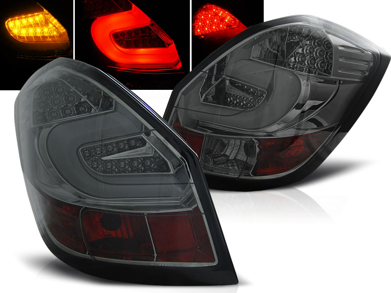 Zadné svetlá Škoda Fabia 2 Hatchback LED BAR Smoke