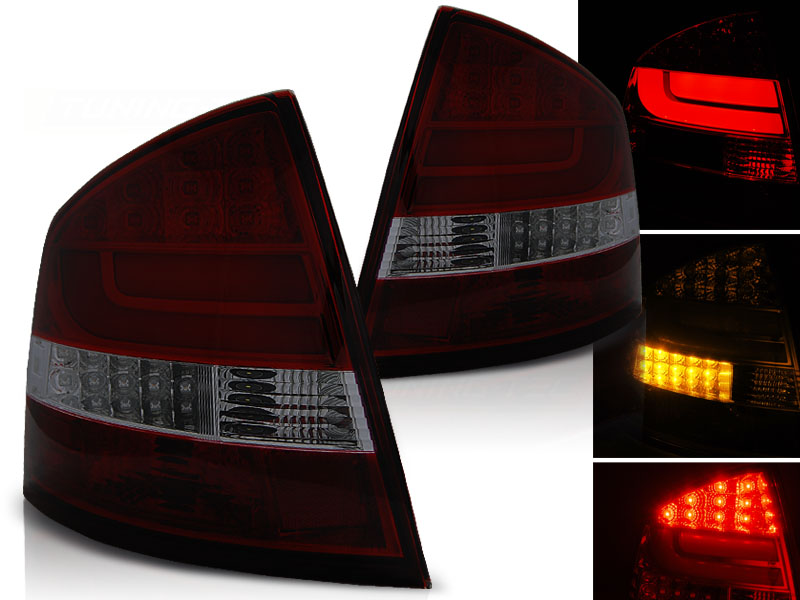 Zadné svetlá Škoda Octavia 2 Sedan LED BAR Red Smoke