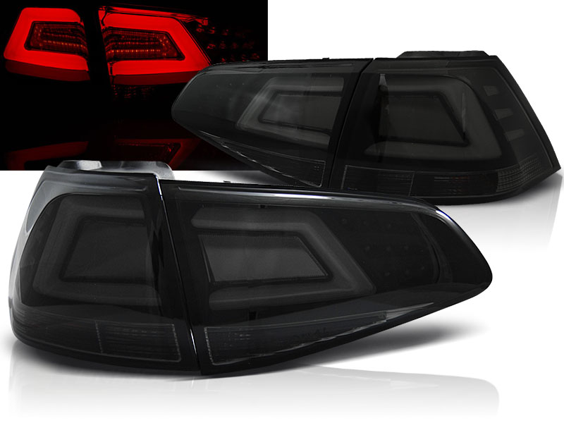Zadné svetlá VW Golf 7 LED BAR Black Smoke