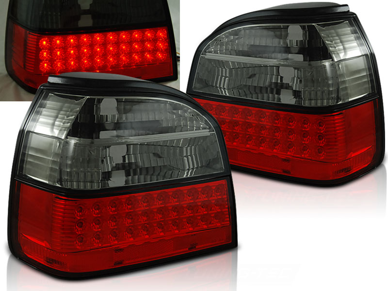 Zadné svetlá VW Golf 3 Tuning Red Smoke