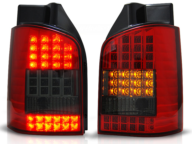 Zadné svetlá VW T5 03-09 LED Red Smoke - 45