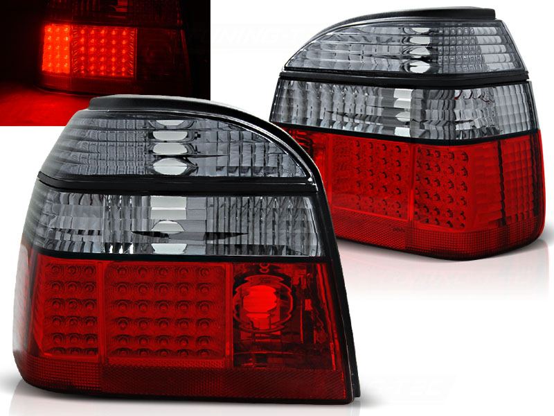 Zadné svetlá VW Golf 3 91-97 LED Red Smoke