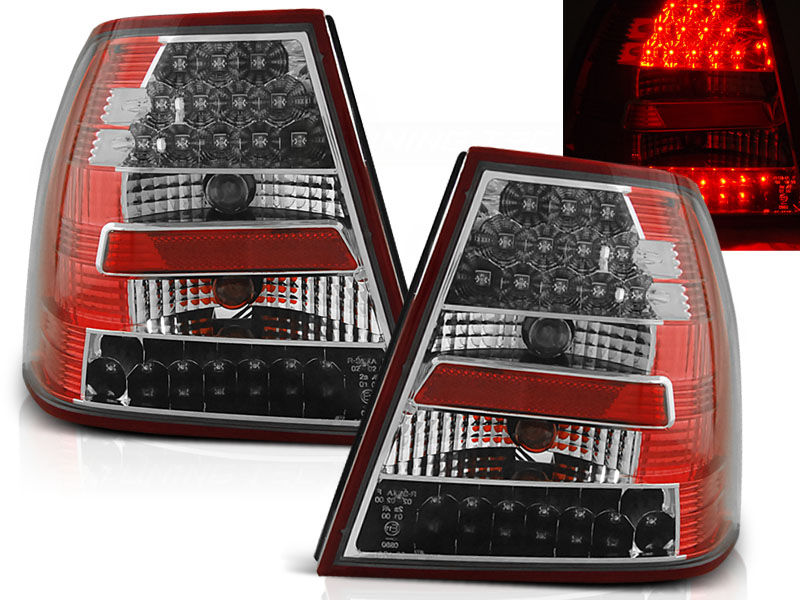 Zadné svetlá na VW Bora LED Clear Red