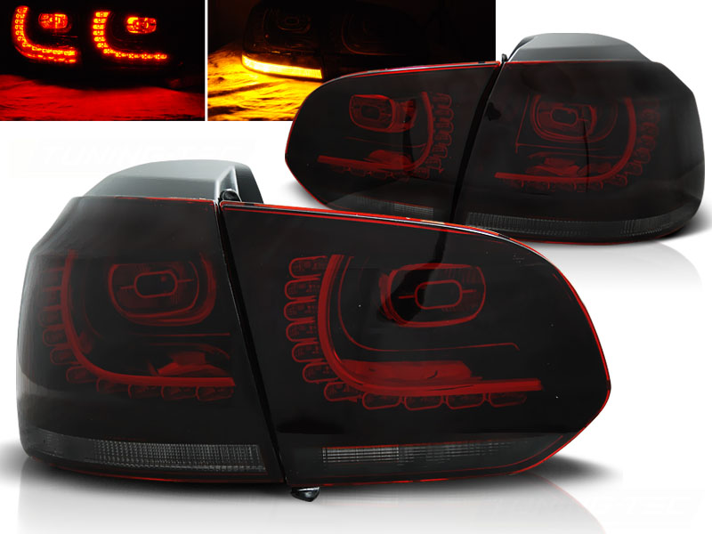 Zadné svetlá VW Golf 6 LED Red Smoke
