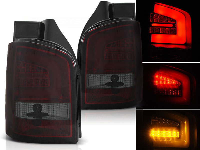 Zadné svetlá VW T5 03-09 LED BAR LED Red Smoke