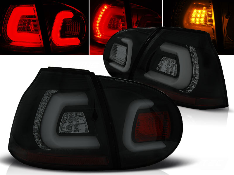 Zadné svetlá VW Golf 5 Hatchback LED BAR Black Smoke