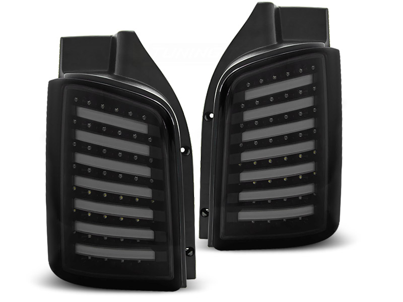 Zadné svetlá VW T5 03-15 Twin Door LED Black Smoke