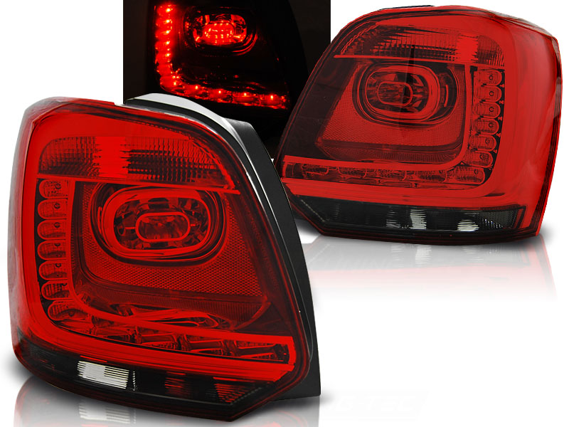 Zadné svetlá VW Polo 09-13 Red LED Red Smoke