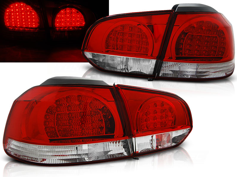 Zadné svetlá VW Golf 6 LED Red White