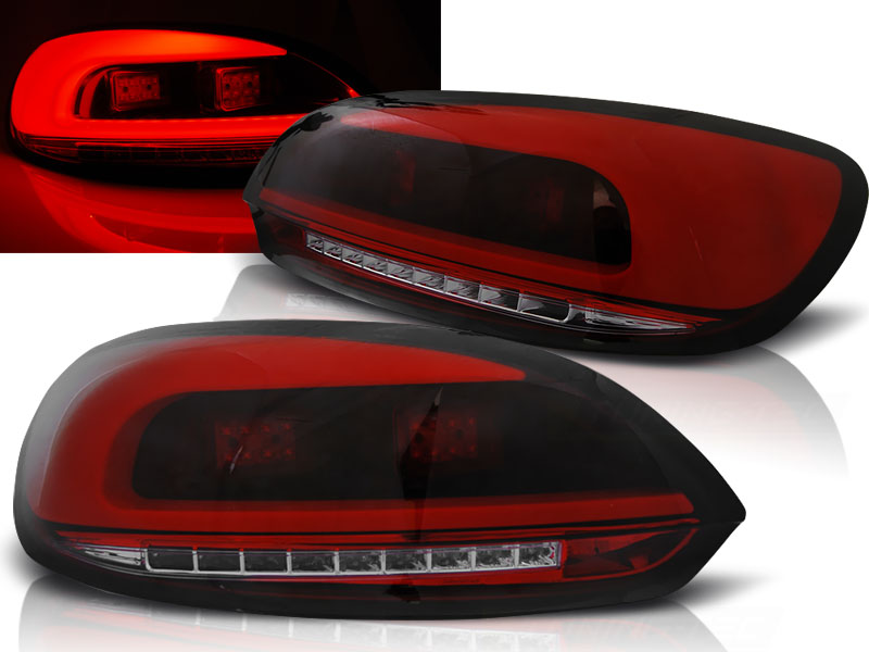 Zadné svetlá VW Scirocco LED BAR Red Smoke