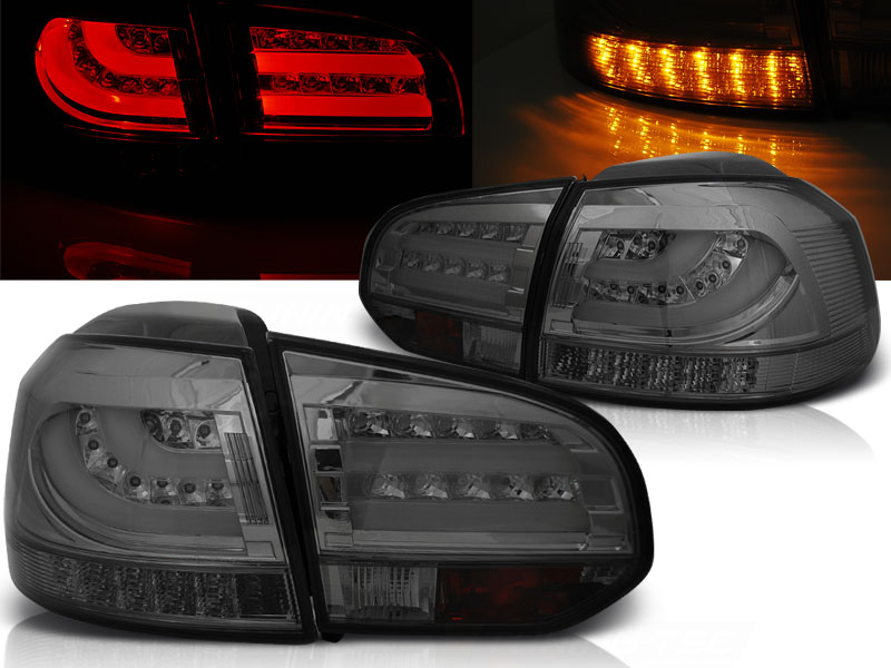 Zadné svetlá VW Golf 6 LED BAR Smoke - D1