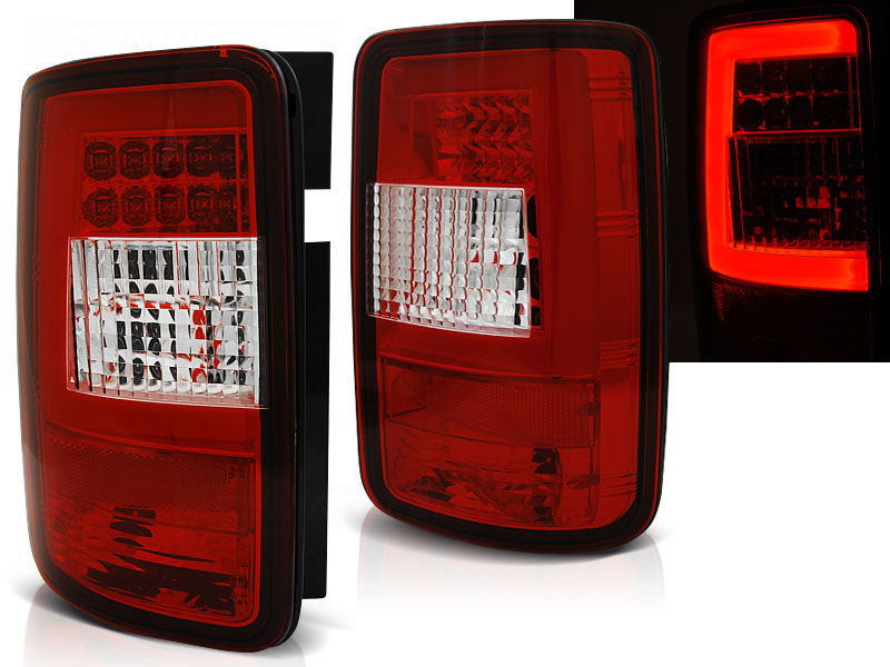Zadné svetlá VW Caddy 03-14 LED BAR Red White