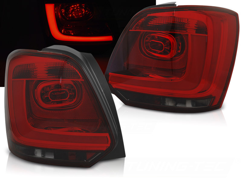 Zadné svetlá VW Polo 09-13 LED BAR LED Red Smoke