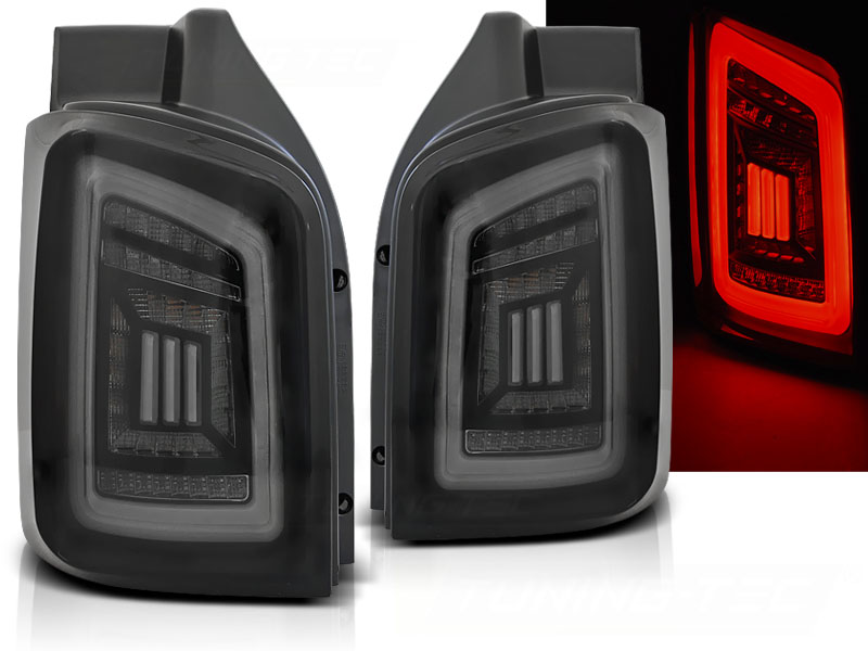 Zadné svetlá VW T5 03-15 LED Black Smoke White