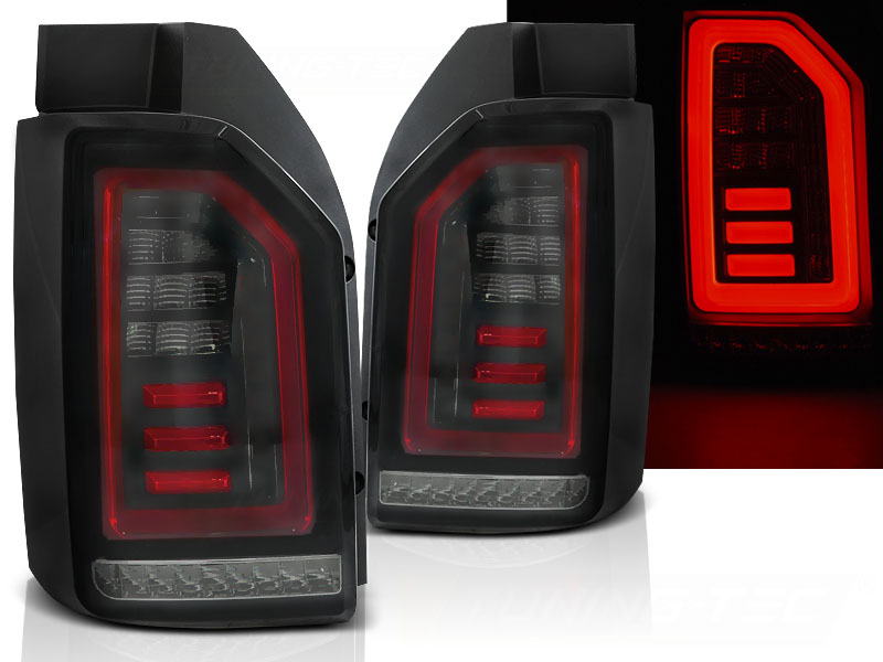 Zadné svetlá VW T6 15-19 Red LED Black Smoke