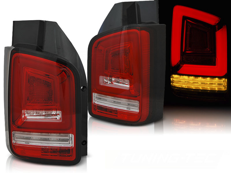 Zadné svetlá VW T6 Twin Door LED BAR Dynamic Red White