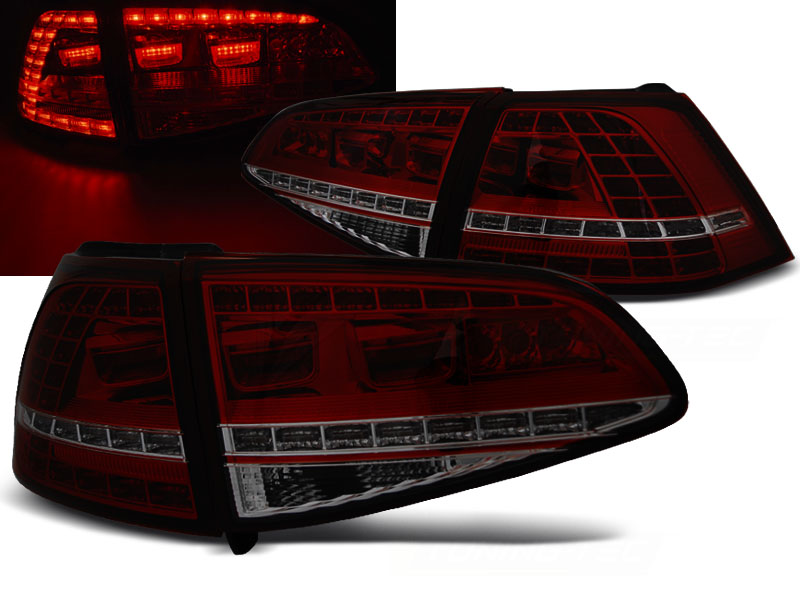Zadné svetlá VW Golf 7 13-17 Dynamic Red Smoke