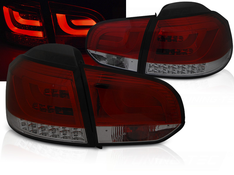 Zadné svetlá VW Golf 6 LED BAR Red Smoke - M9