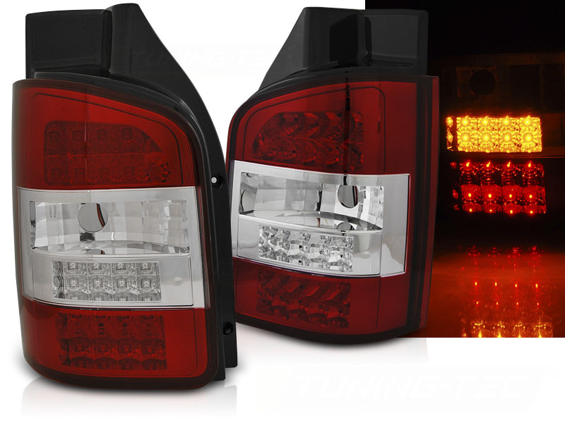 Zadné svetlá VW T5 10-15 Twin Door LED Red White
