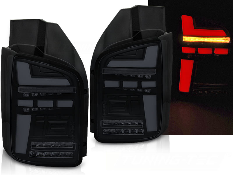 Zadné svetlá VW T5 03-09 Twin Door Full LED Black Smoke