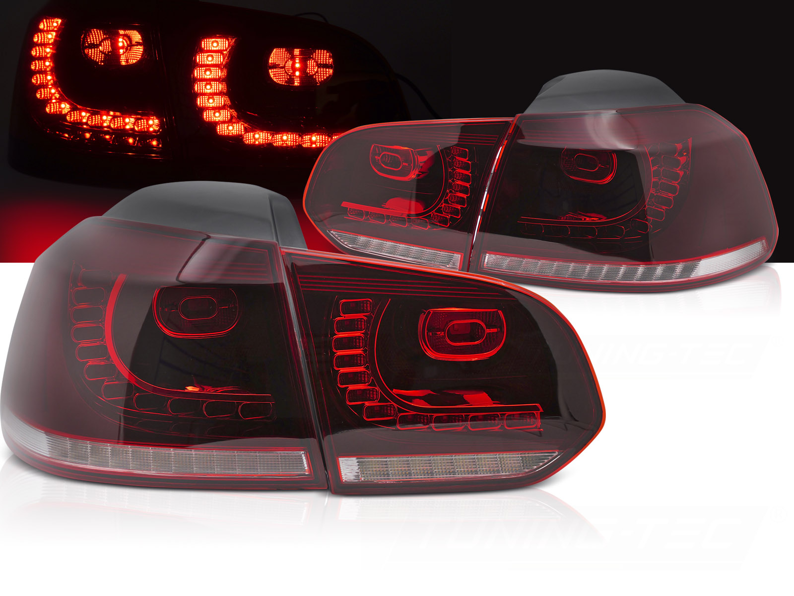 Zadné svetlá VW Golf 6 LED Dynamic Red White