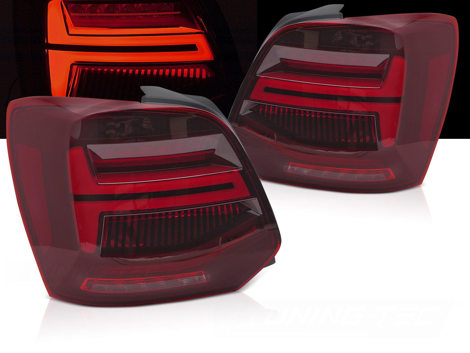 Zadné svetlá VW Polo 6R 6C 09-17 Red LED BAR