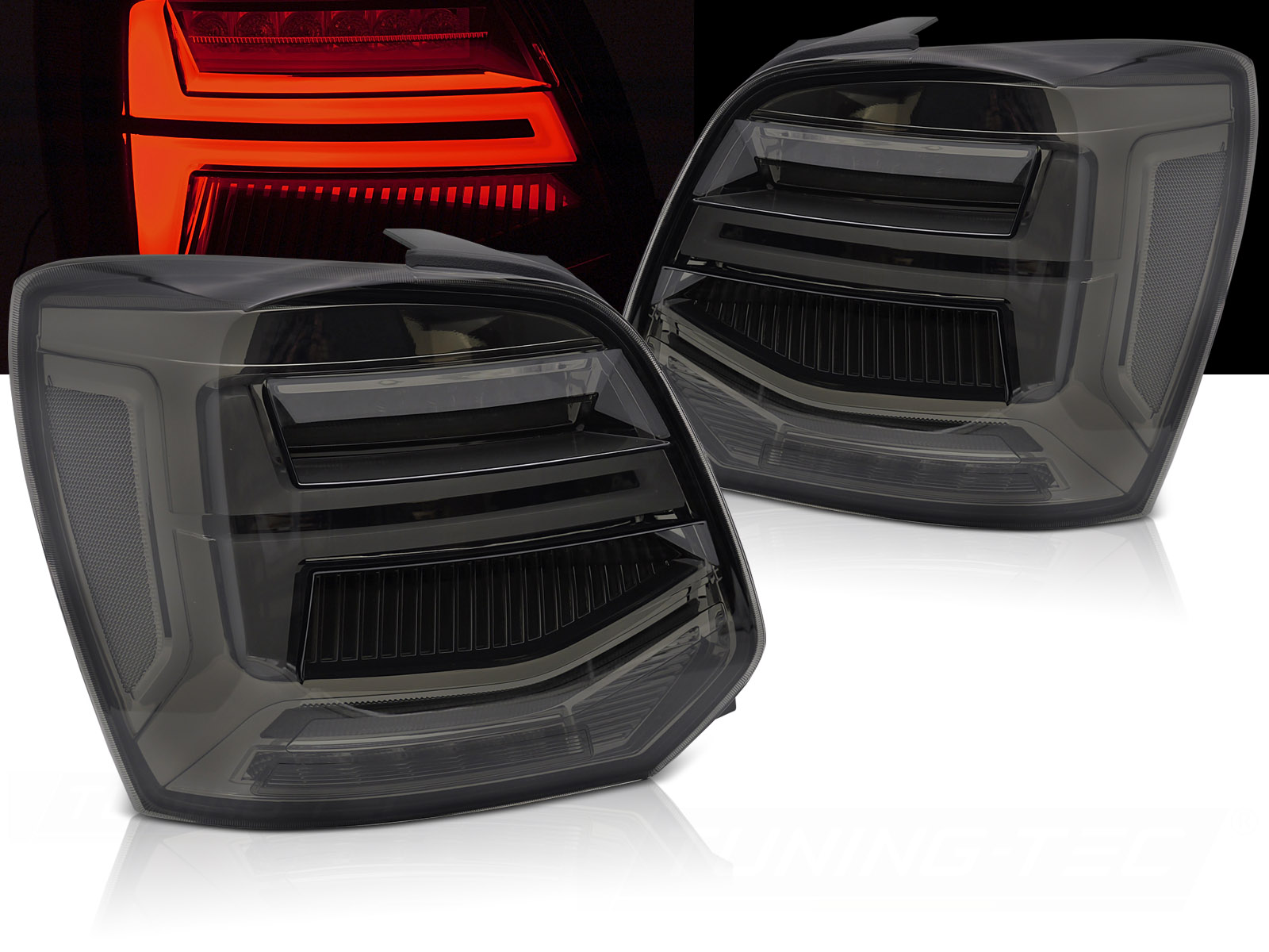 Zadné svetlá VW Polo 6R 6C 09-17 LED BAR Smoke