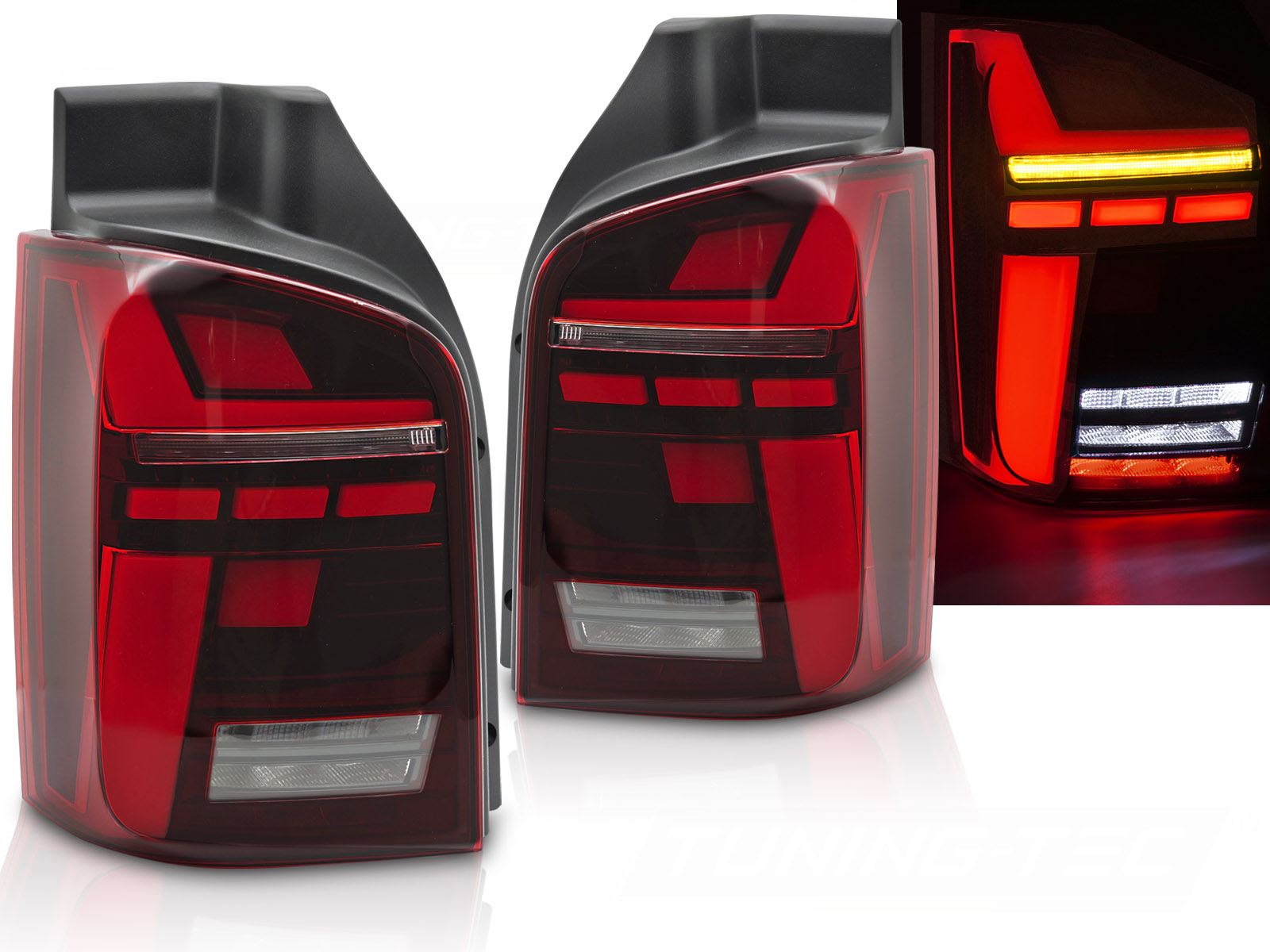 Zadné svetlá VW T5 03-15 Red WL LED BAR