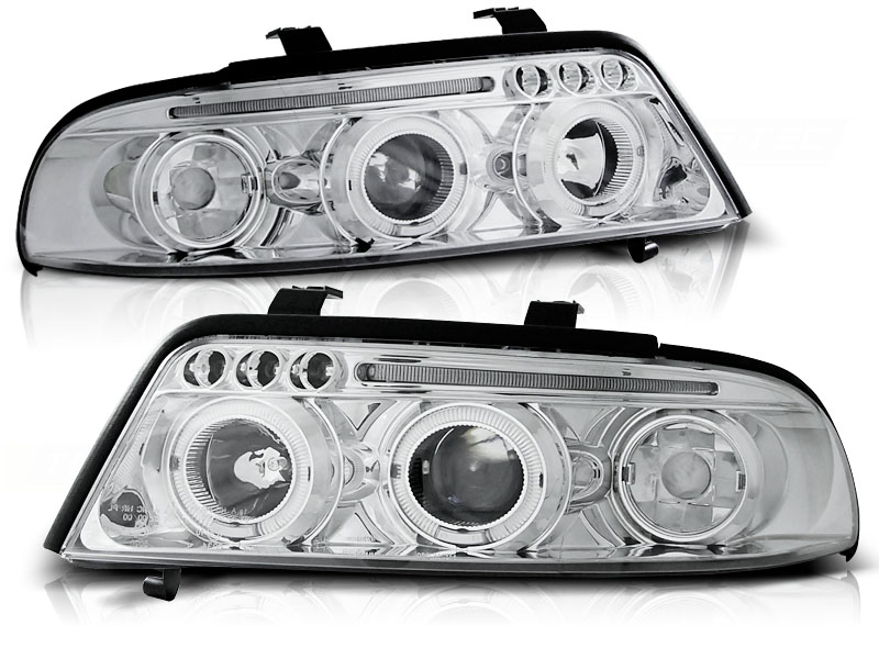 Predné svetlá Audi A4 99-00 Angel Eyes Chrome - 14