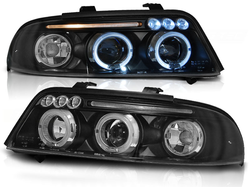 Predné svetlá Audi A4 99-00 Angel Eyes Black - 15