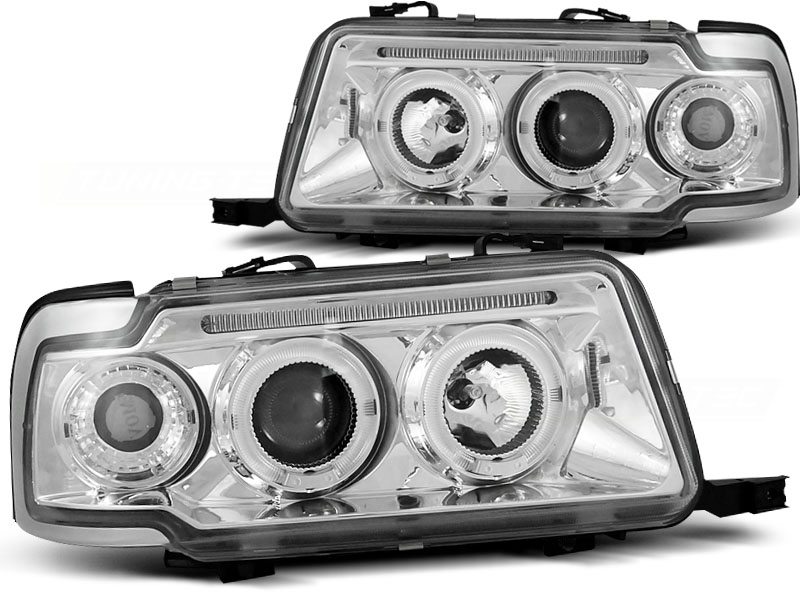 Predné svetlá Audi 80 B4 91-96 Angel Eyes Chrome