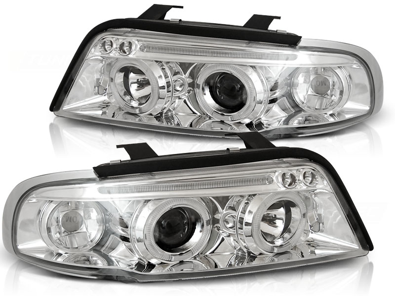Predné svetlá Audi A4 94-98 Angel Eyes Chrome - 33