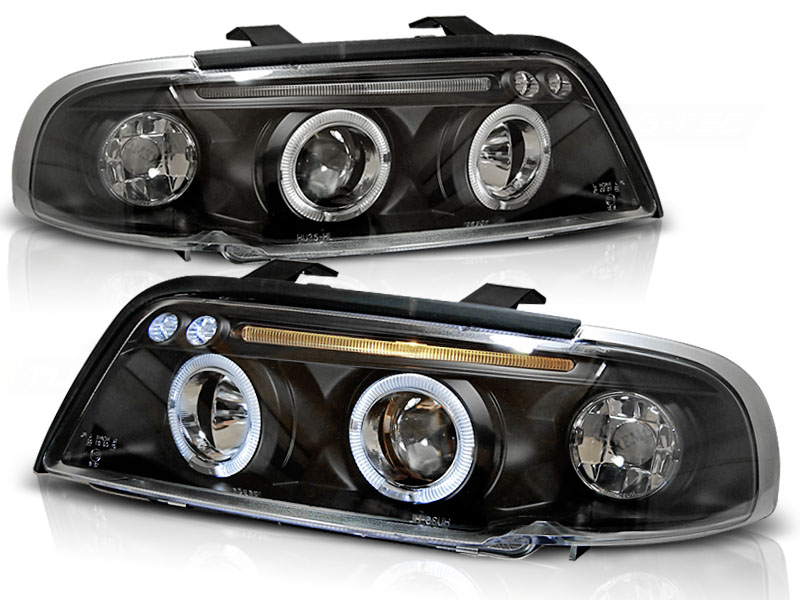 Predné svetlá Audi A4 94-98 Angel Eyes Black - 34