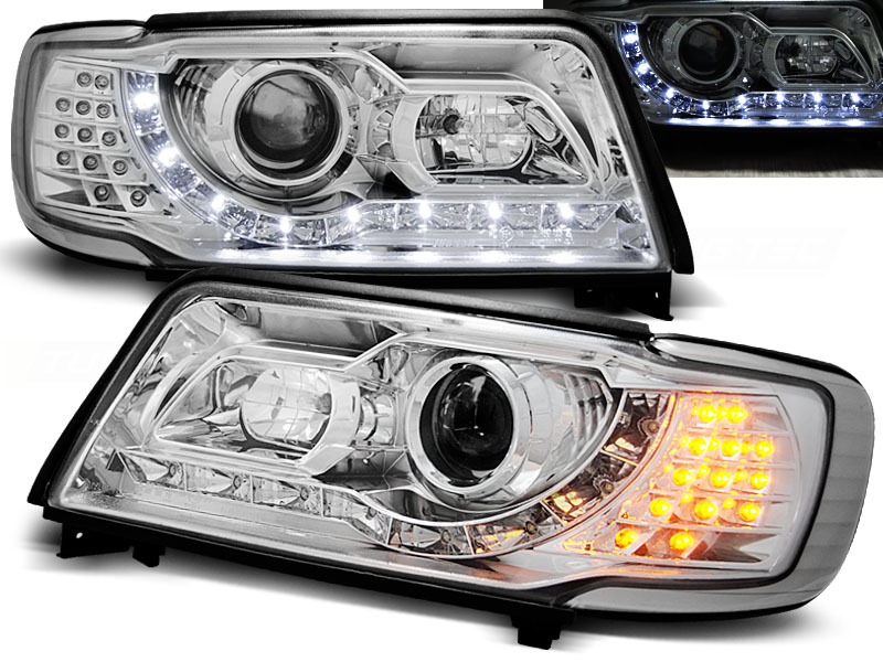 Predné svetlá Audi 100 C4 Devil Eyes Chrome