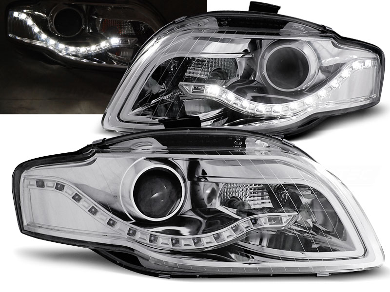 Predné svetlá Audi A4 B7 04-08 Devil Eyes Chrome - 51