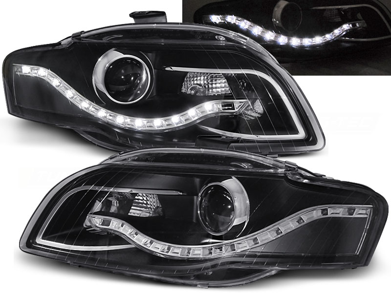 Predné svetlá Audi A4 B7 04-08 Devil Eyes Black - 52