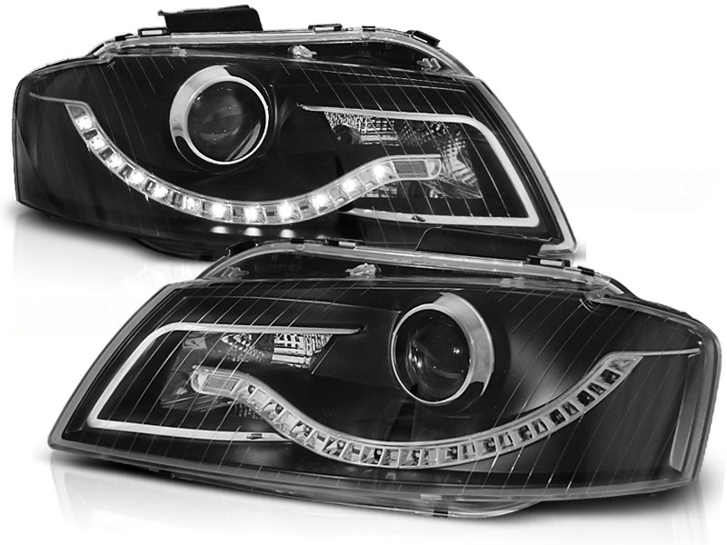 Predné svetlá Audi A3 03-08 Devil Eyes Black