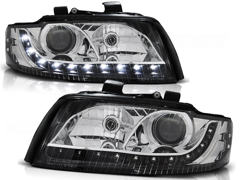 Predné svetlá Audi A4 B6 00-04 Devil Eyes Black - 64