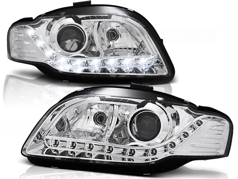 Predné svetlá Audi A4 04-08 Devil Eyes Chrome