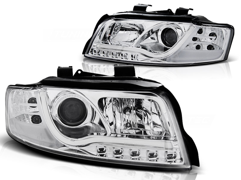 Predné svetlá Audi A4 B6 00-04 Tube Light Chrome