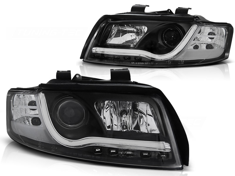 Predné svetlá Audi A4 B6 00-04 Tube Light Black