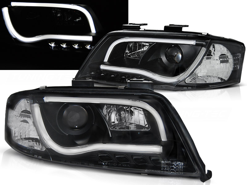 Predné svetlá Audi A6 97-01 Tubelights Black