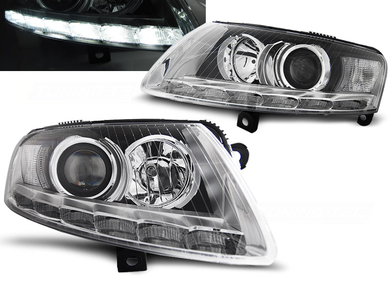 Predné svetlá Audi A6 C6 04-08 DRL Xenón