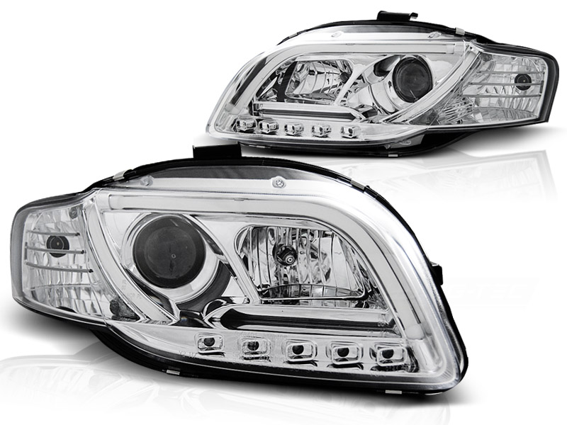 Predné svetlá Audi A4 B7 04-08 DRL Tube Light Chrome