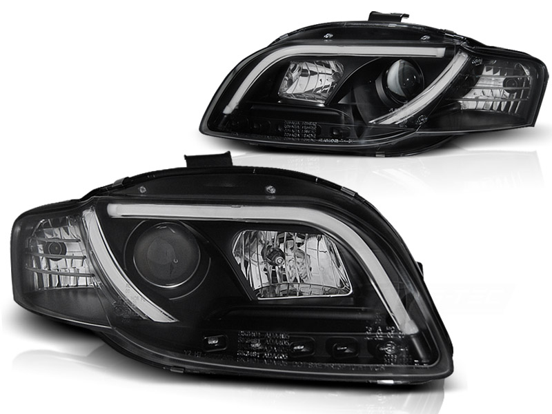 Predné svetlá Audi A4 B7 04-08 DRL Tube Light Black