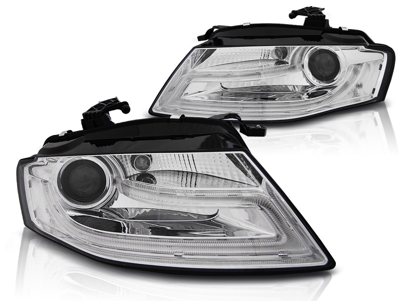 Predné svetlá Audi A4 B8 08-11 TRU-DRL Xenón Chrome