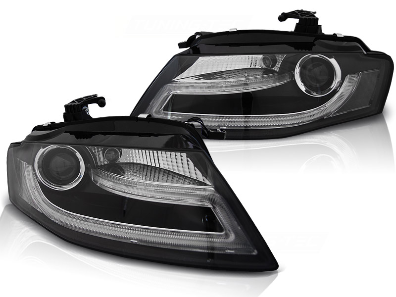 Predné svetlá Audi A4 B8 08-11 TRU-DRL Xenón Black